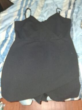 Black Spaghetti Strap Mini Dress